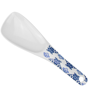 五和青花仿陶瓷餐具纯密胺勺子餐饮家用长柄汤勺饭勺盛汤调羹耐摔