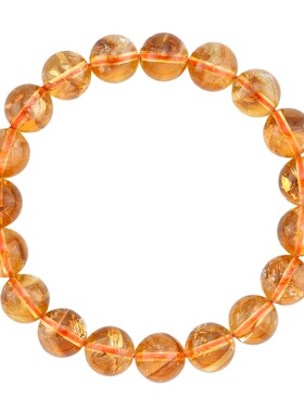 黄水晶手串天然黄塔晶手链送礼物