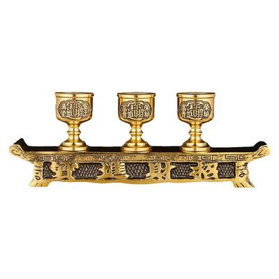 纯黄铜招财进宝地主贡台圣水杯