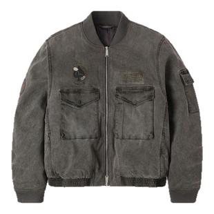 EVISU福神 2025秋男水洗徽章印花加厚纯棉外套2EAEJM5DJ6042XXDQ