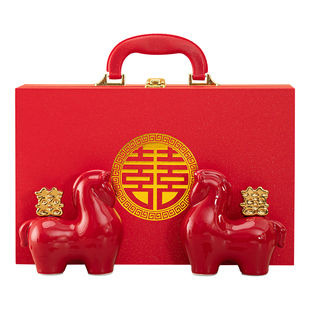 唐呈马上有喜马上有钱摆件中式客厅婚房新婚礼物送新人床头柜装饰