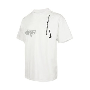 Nike耐克短袖男夏季新款宽松LOGO印花透气棉质运动T恤HQ9263-121