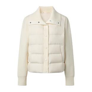 【预售】POLOWALK女式羽绒服2026冬季90鸭绒针织拼接翻领轻薄外套