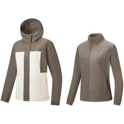 特步迎寒跃冬2025新款秋冬加绒休闲外套女潮流百搭官方旗舰店正品