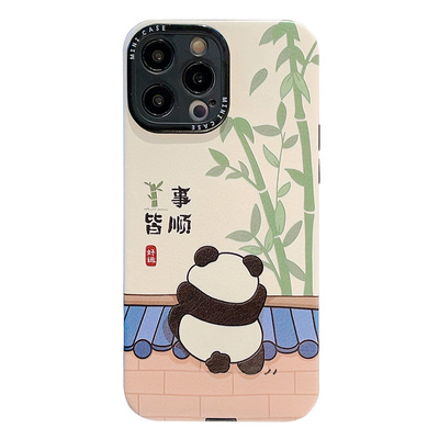 熊猫和猫咪适用苹果手机壳