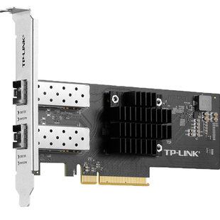 普联TP-LINK TL-NT522F双口万兆PCIe有线网卡2个10G SFP+光口PCI-E X8远程网络唤醒电脑服务器光纤通信转换器