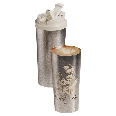 英国Bemega纯钛铃兰保温杯咖啡杯