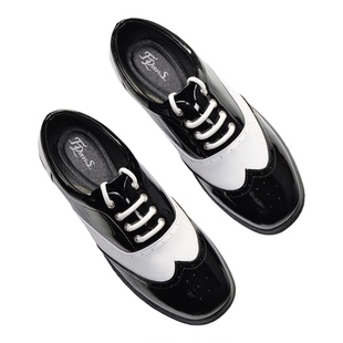 非零旦斯  DH02 Popping鞋子Locking街舞印花英伦风皮鞋原创