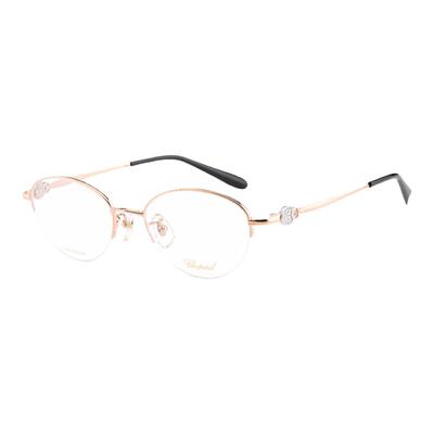 【门店现货】CHOPARD萧邦眼镜女士椭圆形半框超轻日本钛架VCHG78J
