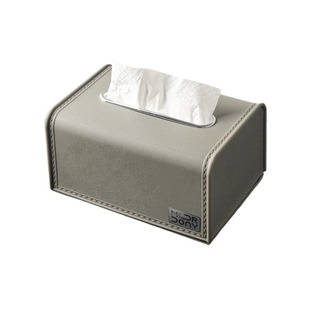 高级感纸巾盒仿皮纹客厅弹簧纸盒家用轻奢酒店创意车载卫生纸巾盒