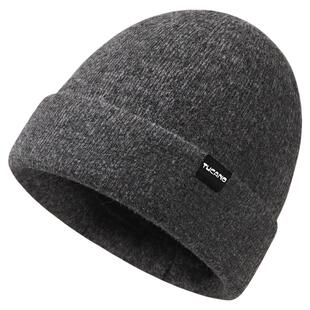 啄木鸟帽子男2025冬季新款羊毛混纺护耳针织帽加绒保暖针织毛线帽