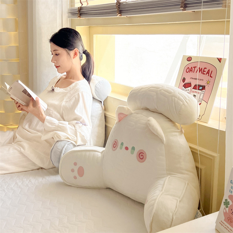 卡通乳胶床头靠垫靠枕学生宿舍床上玩手机护腰抱枕单人大号靠背垫