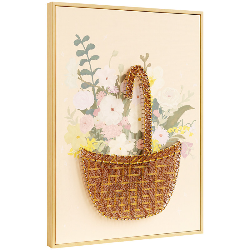 花篮diy生日礼物成人简单手工制作弦丝画创意绕线钉子画送女友
