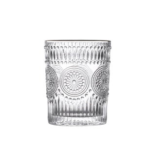 玻璃杯浮雕喝水杯家用套装金边女夏季冷饮杯太阳花咖啡杯子高级感