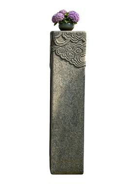 户外庭院中式仿古石柱墩子摆件