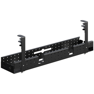 免打孔桌下理线器电脑线路整理盒办公室路由器插排固定走线槽神器