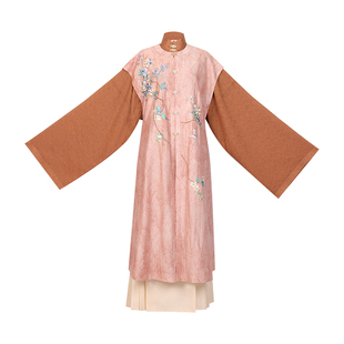 【重回汉唐云蕊衔芳】原创竖领对襟长袄改良长比甲明制汉服女款