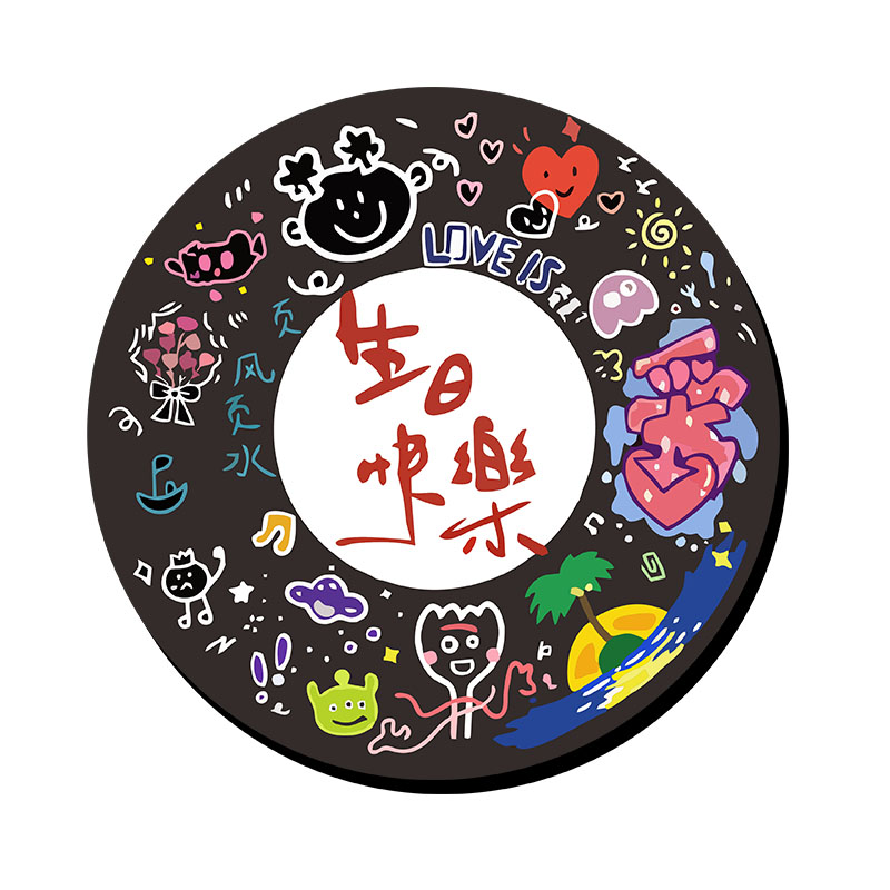 酒吧装饰品场景布置清吧酒馆咖啡店打卡拍照区墙壁面黑胶唱片创意