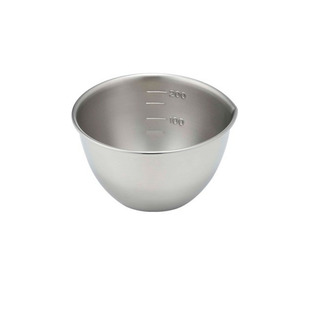 日本进口304不锈钢厨房烘焙料理盆刻度3个装腌肉调料碗备菜打蛋盆