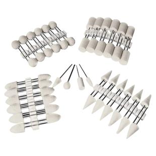 羊毛抛光打磨头带柄抛光球镜面打磨神器玉石金属翡翠羊毛轮圆柱