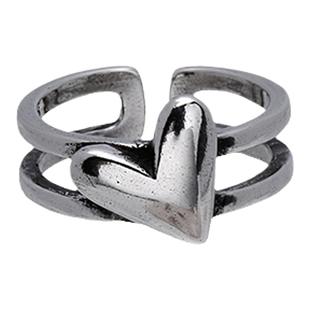 ins不规则爱心叠戴组合小戒指女款开口小众设计轻奢高级感食指戒