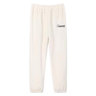 芬腾珊瑚绒睡裤女秋冬季加厚居家长裤保暖法兰绒可外穿家居裤单裤