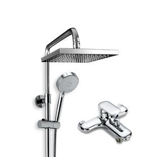 科勒淋浴花洒套装挂墙式亲氧水流三出水淋浴柱77365T