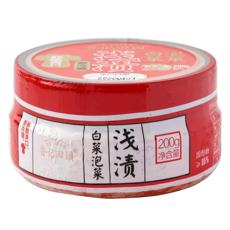 鲁记田园日式浅渍白菜泡菜韩国辣白菜组合开胃下饭酱咸菜200g