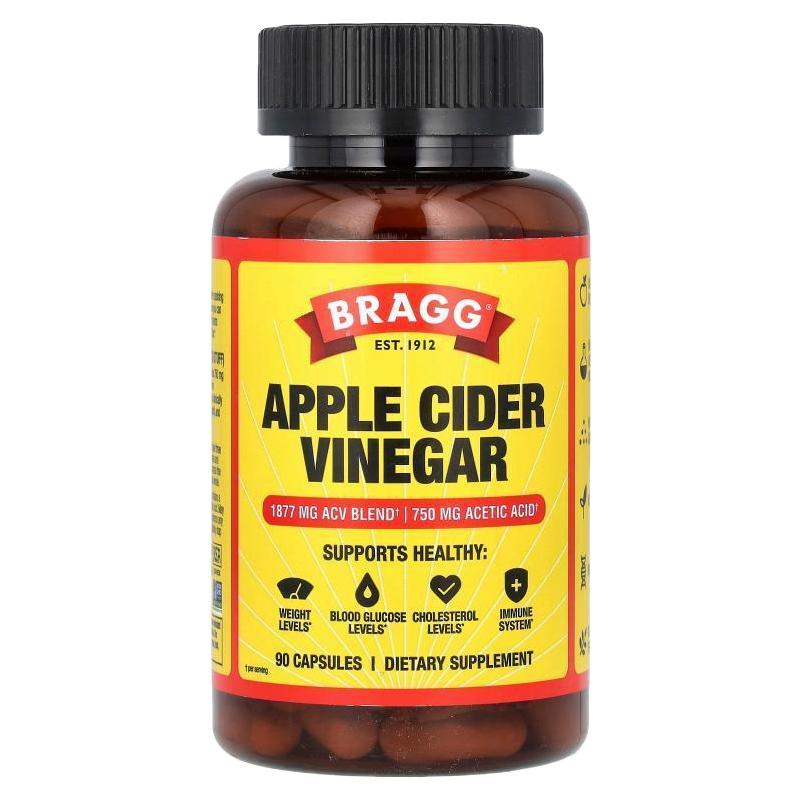 Bragg布拉格苹果醋胶囊苹果酸血糖胆固醇健康体重抵御力肠道呵部