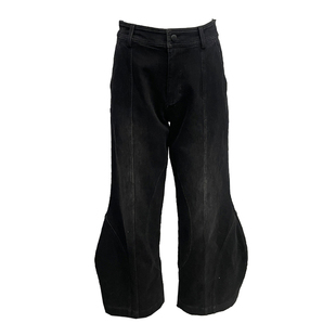 容子木ROSEMOO24年冬季新款挺阔加绒弧形牛仔裤RCL4KC429D