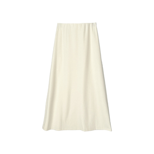 行走的纸片人！~糯感休闲半身裙子女秋冬新款显瘦高腰A字中长卫裙