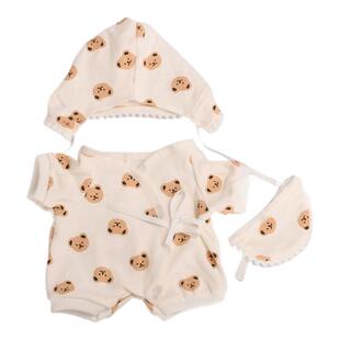 巴塞罗熊衣服28cm毛绒玩偶公仔小熊娃衣菠萝连体衣泰迪熊睡衣爬服