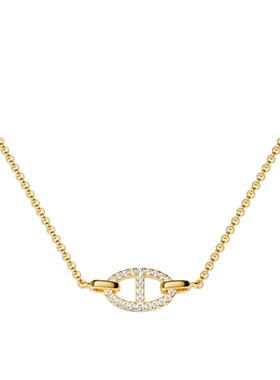 猪鼻子纯银镶钻锁骨链送女友轻奢