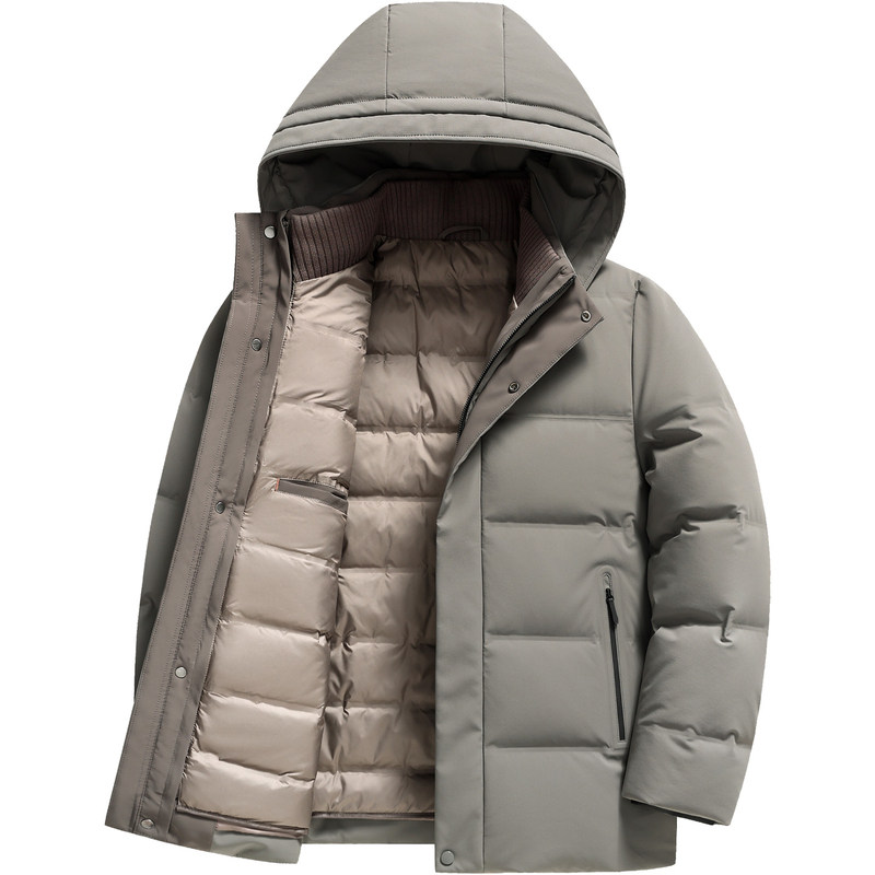 雪中飞加厚双充脱卸内胆羽绒服男