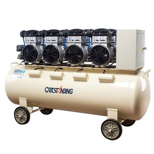 奥突斯空压机工业级大型汽修木工静音打气泵220v无油喷漆装修气泵