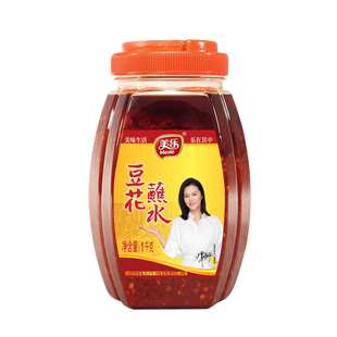 美乐豆花蘸水1kg瓶装 四川特产富顺香辣酱点蘸凉拌辣椒酱调商用
