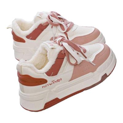 2025爆款女学生加绒小白鞋