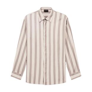 EMPORIO ARMANI/阿玛尼夏季新款男长袖印花图案美式复古休闲衬衫