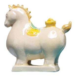洛阳文创马年纪念创意小礼品本命年礼物蜜雪冰城雪王唐三彩小胖马