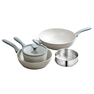 alluflon阿路弗仑锅具套装全套家用炒锅三件套不粘锅具组合玛奇朵