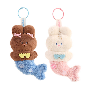 VANWALK泡泡岛 原创小众兔兔美人鱼毛绒公仔挂件女生礼物包包挂饰