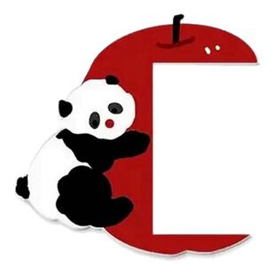 可爱熊猫亚克力开关贴客厅熊猫贴纸防水套防脏插座保护套装饰墙贴