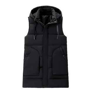 13中长款羽绒棉马甲14岁初中高中学生15男孩大童外套青少年秋冬装