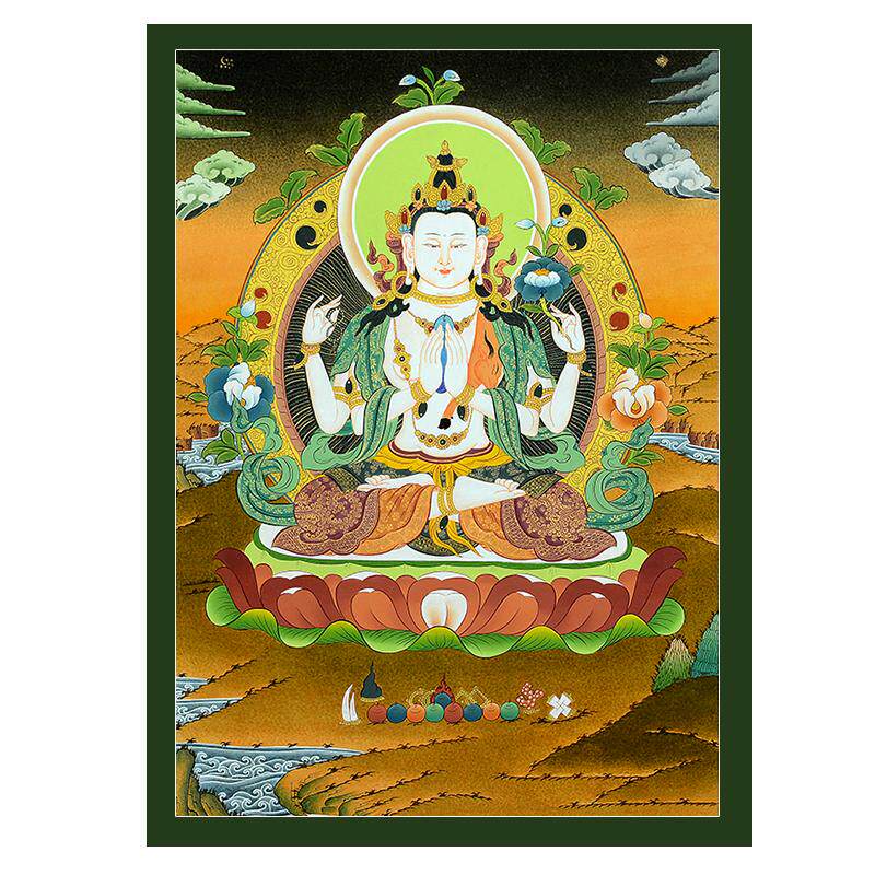 欧斯特客厅装饰挂画尼泊尔手绘