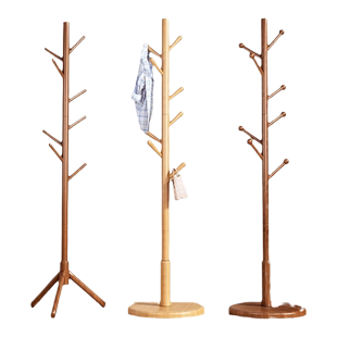 实木衣架家用挂衣卧室房间单杆式晾衣架客厅衣帽架挂秋冬衣服架子
