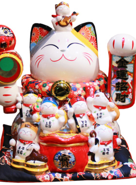 超大号招财猫和猫坊高档精美猫王