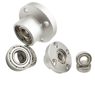 轴承座组件带座轴承圆法兰双轴承座轴支座轴承固定座铝合金 BGRBB