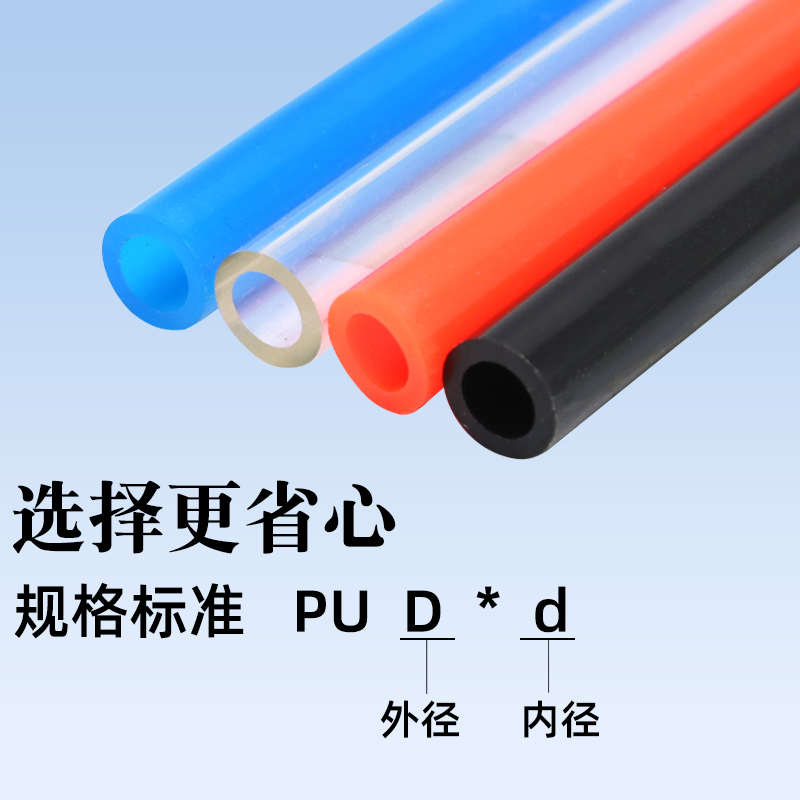 PU气管气动软管8*5高压汽管4/6/8/10/12mm气泵空压机吹风管透明管