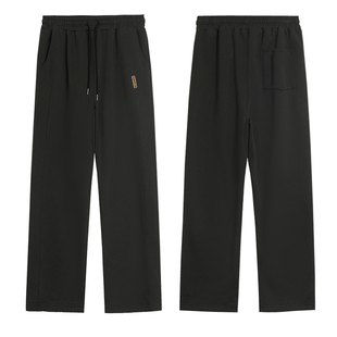 弯刀裤子男款冬季加绒加厚运动阔腿卫裤宽松直筒男士垂感休闲秋冬