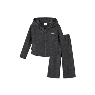 皇室童缘女童连帽卫衣套装春季新款儿童上衣长裤两件套中大童春装